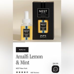 COPY - 🍋 ‼️SOLD OUT NIB Nest NY Amalfi Lemon & Mint pura refill